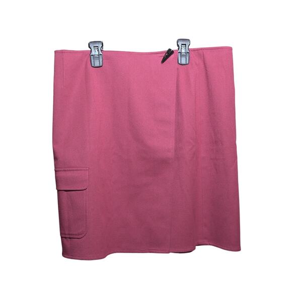 Talbots Skirt Burgundy Cargo Wrap Y2K Style Short w/ Pocket Gorpcore Size 16 - Picture 8 of 15